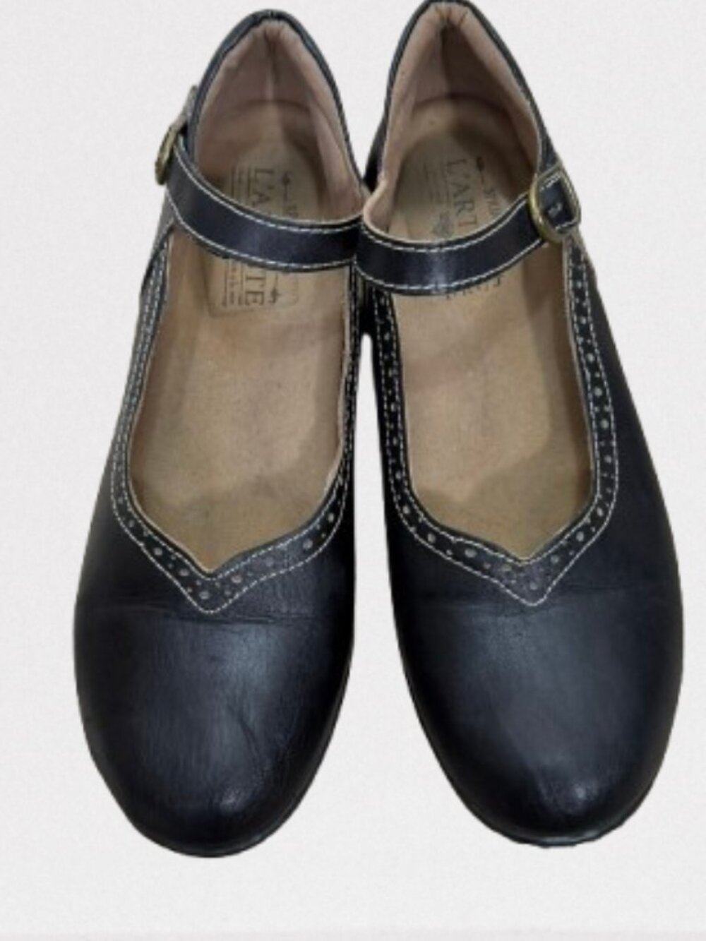 L'Artiste by Spring Step Alcia Mary Jane Leather Comfort Flats Size 39/US 8.5